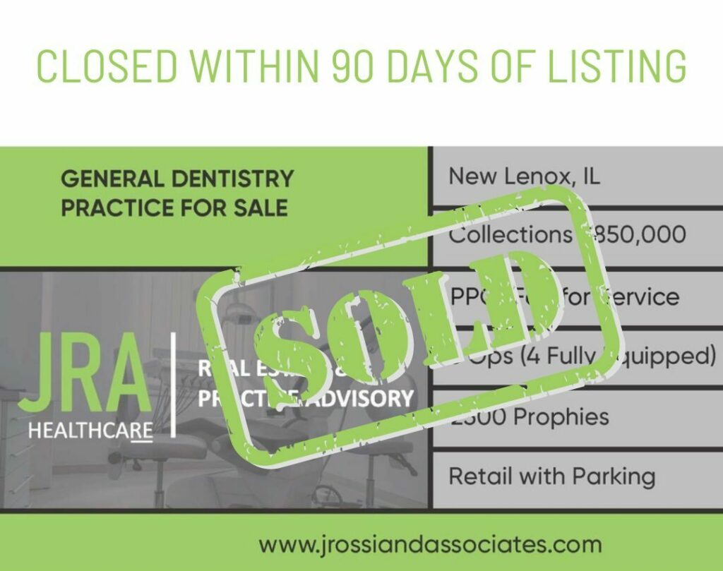 announcement closed within 90 days of listing sold general dentistry practice for sale